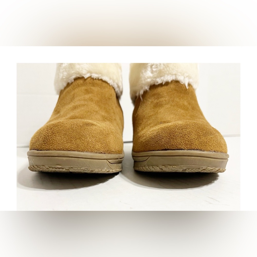 Minnetonka Leather Genuine Suede Lined Sherpa Lined Water Resistant Ankle Winter - Picture 5 of 11